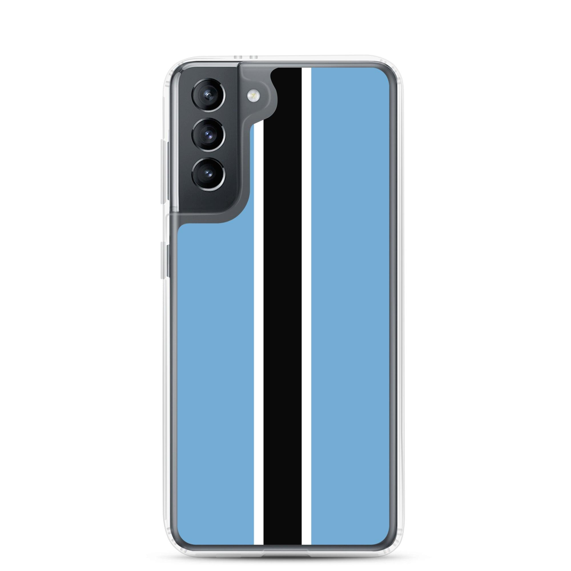 Coque de téléphone en TPU avec le drapeau du Botswana, offrant une protection élégante et durable.
