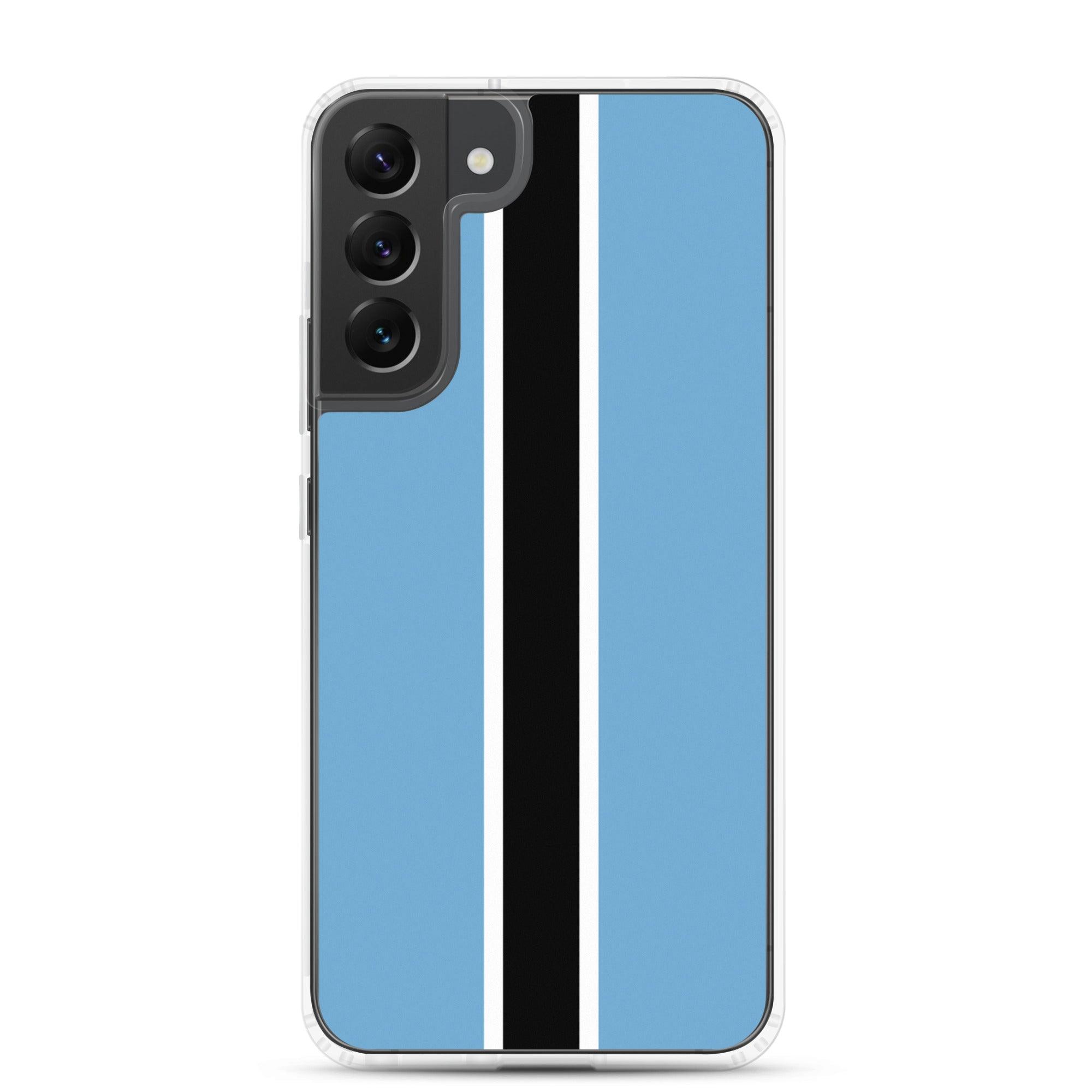 Coque de téléphone en TPU avec le drapeau du Botswana, offrant une protection élégante et durable.