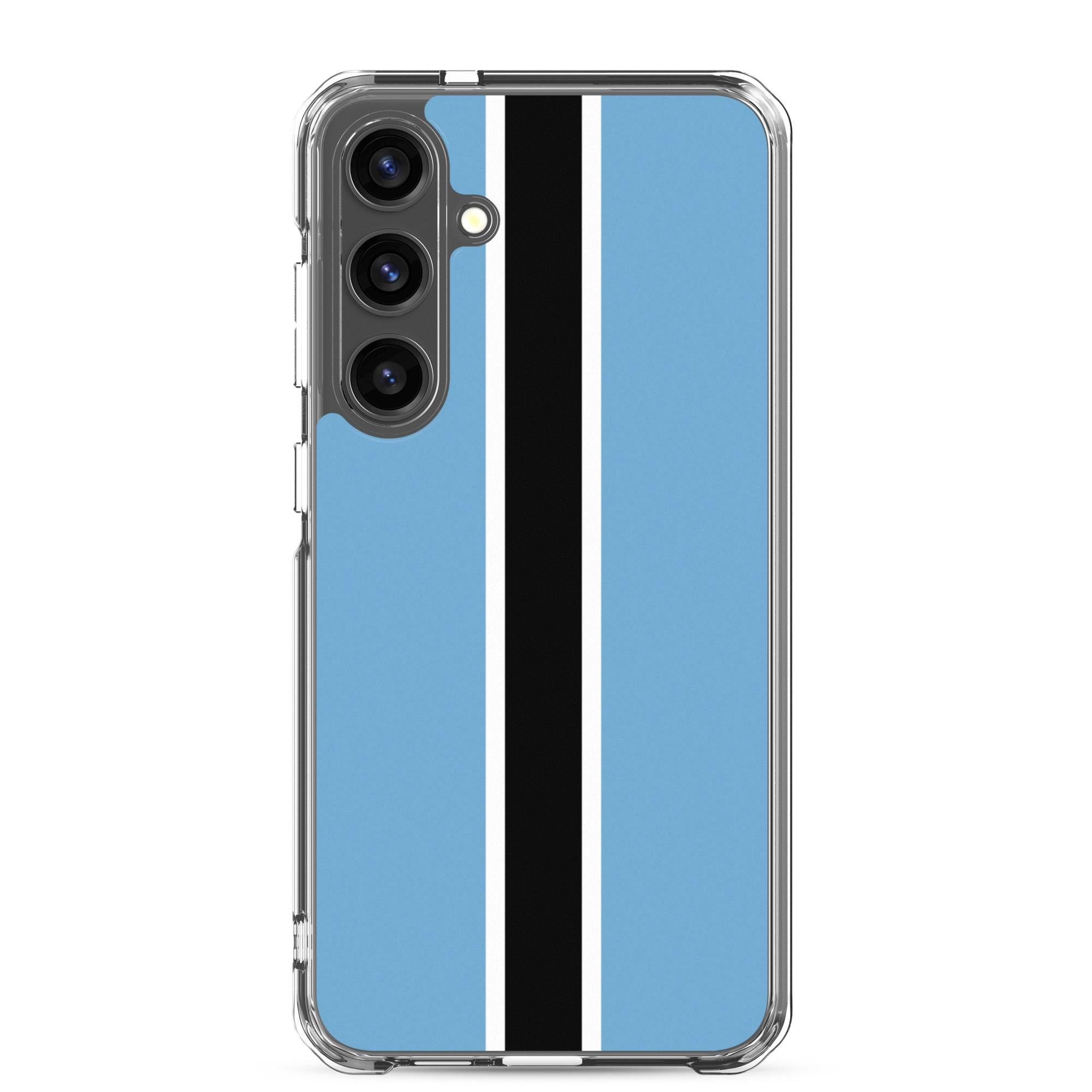 Coque de téléphone en TPU avec le drapeau du Botswana, offrant une protection élégante et durable.