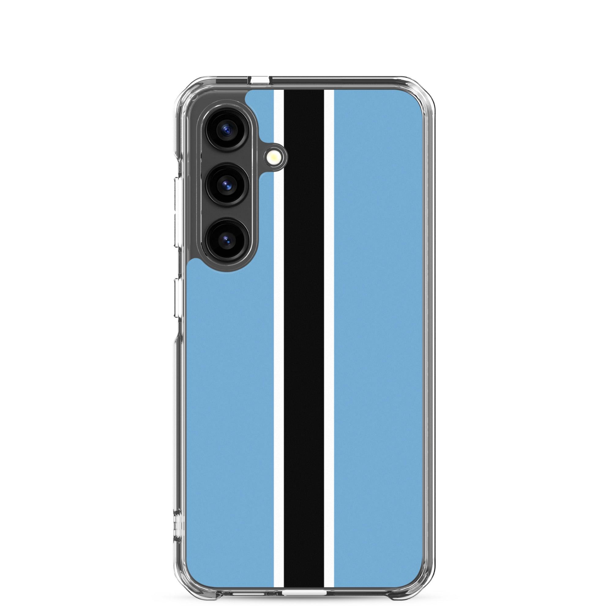 Coque de téléphone en TPU avec le drapeau du Botswana, offrant une protection élégante et durable.