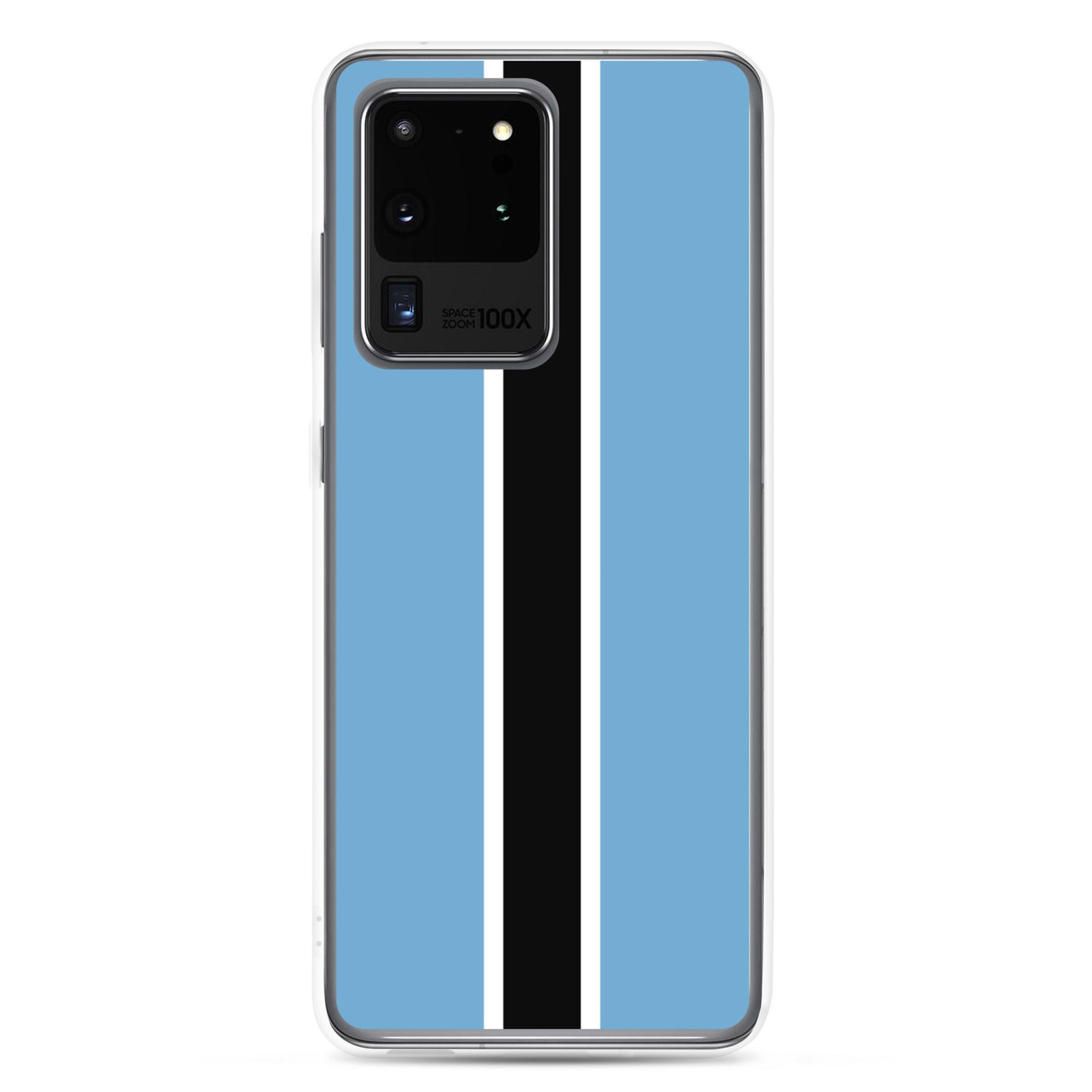 Coque de téléphone en TPU avec le drapeau du Botswana, offrant une protection élégante et durable.