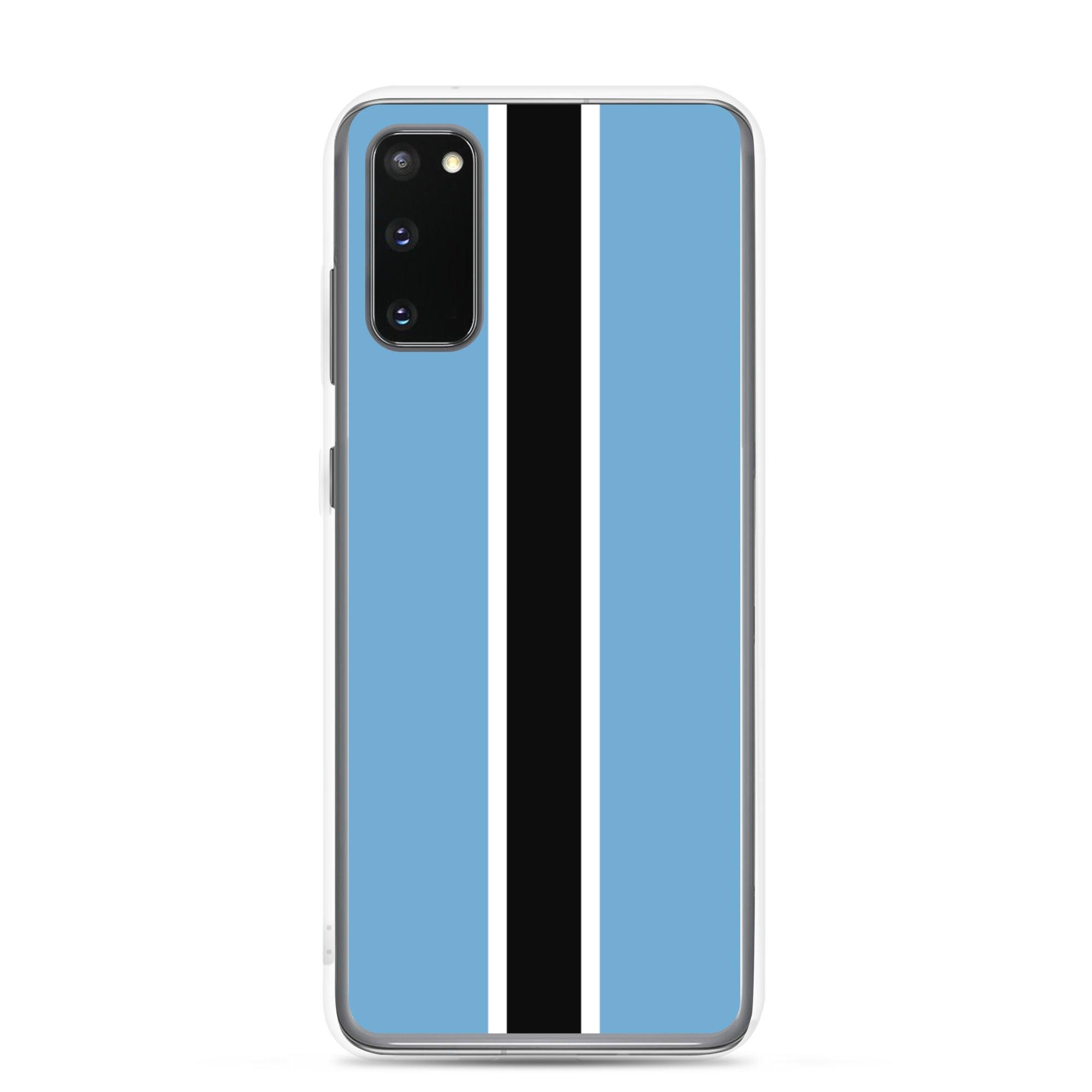 Coque de téléphone en TPU avec le drapeau du Botswana, offrant une protection élégante et durable.
