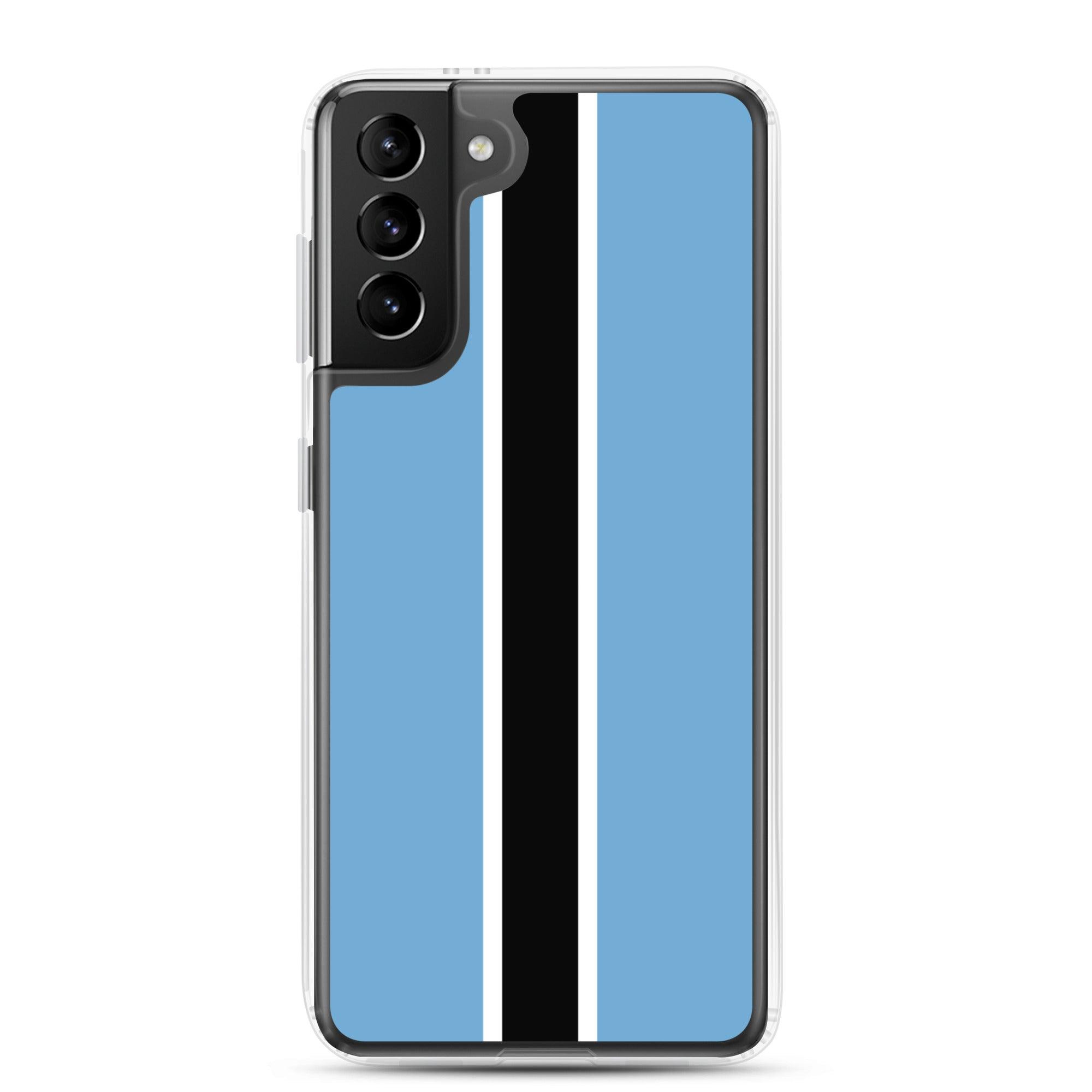 Coque de téléphone en TPU avec le drapeau du Botswana, offrant une protection élégante et durable.