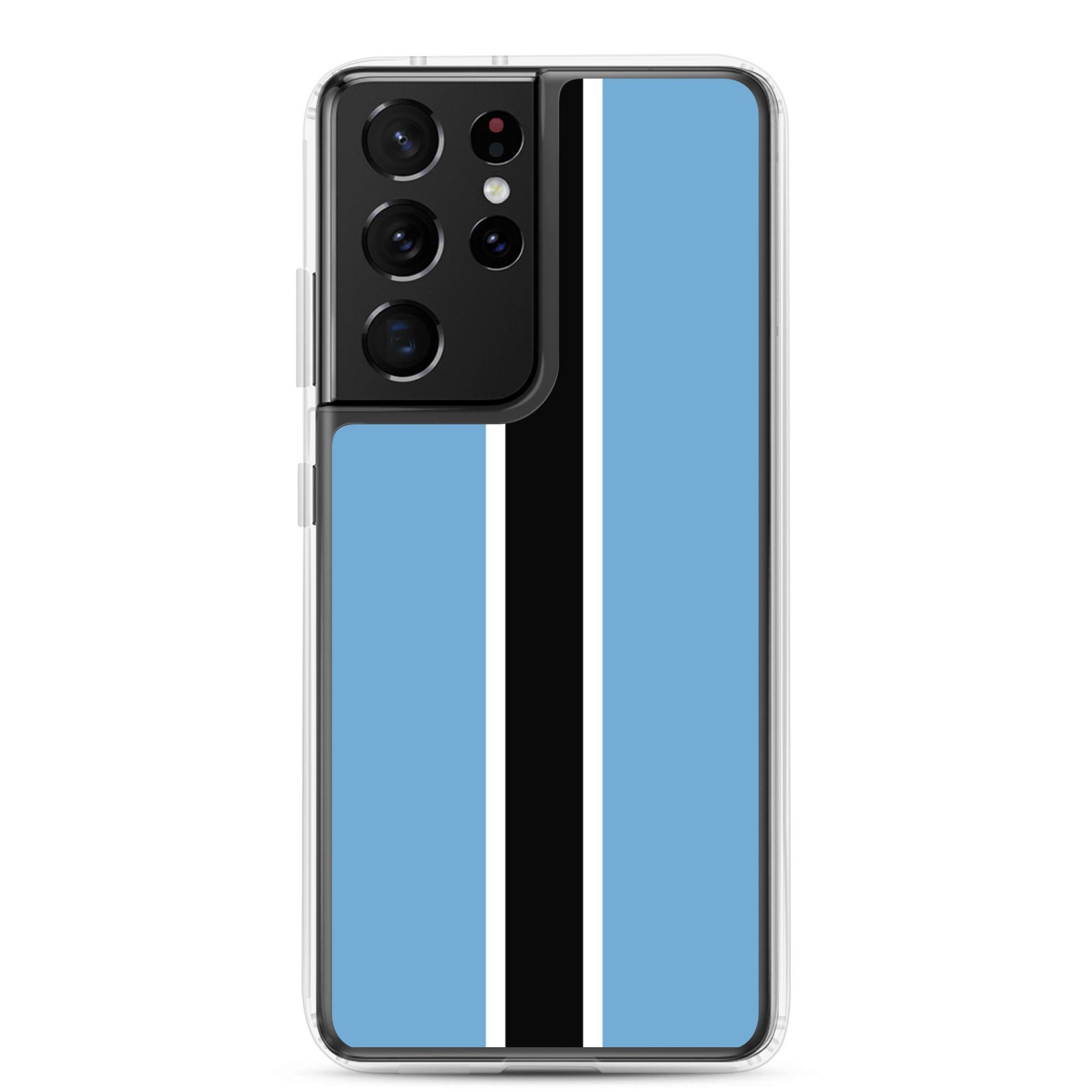 Coque de téléphone en TPU avec le drapeau du Botswana, offrant une protection élégante et durable.