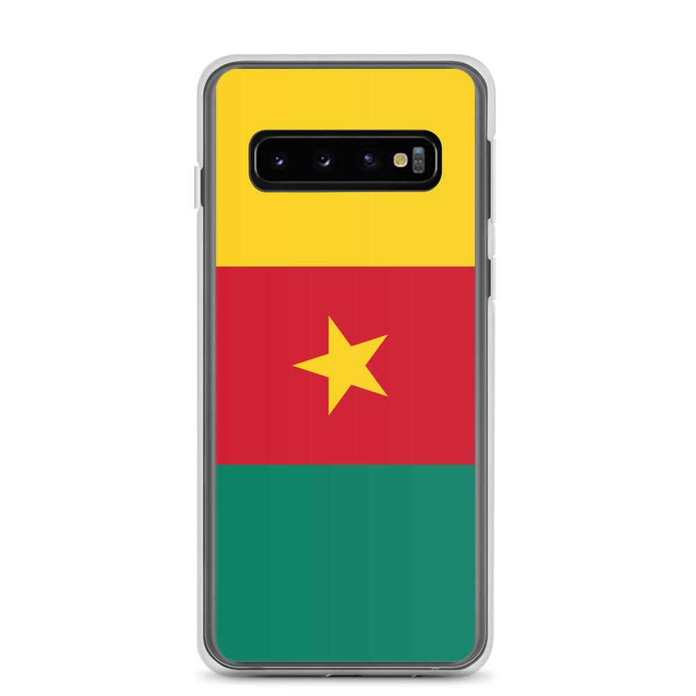 Coque de téléphone avec le drapeau du Cameroun, en TPU flexible, offrant une protection élégante et durable.
