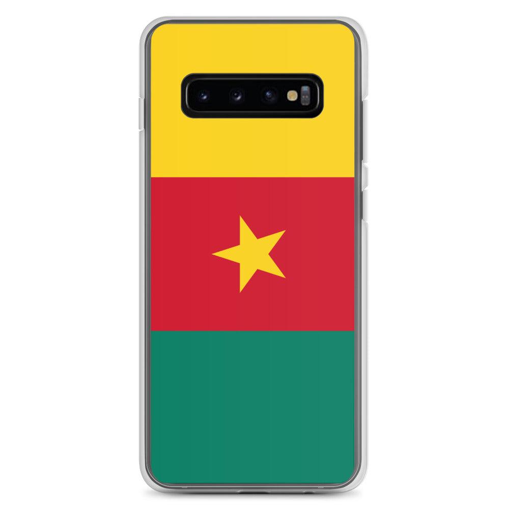 Coque de téléphone avec le drapeau du Cameroun, en TPU flexible, offrant une protection élégante et durable.
