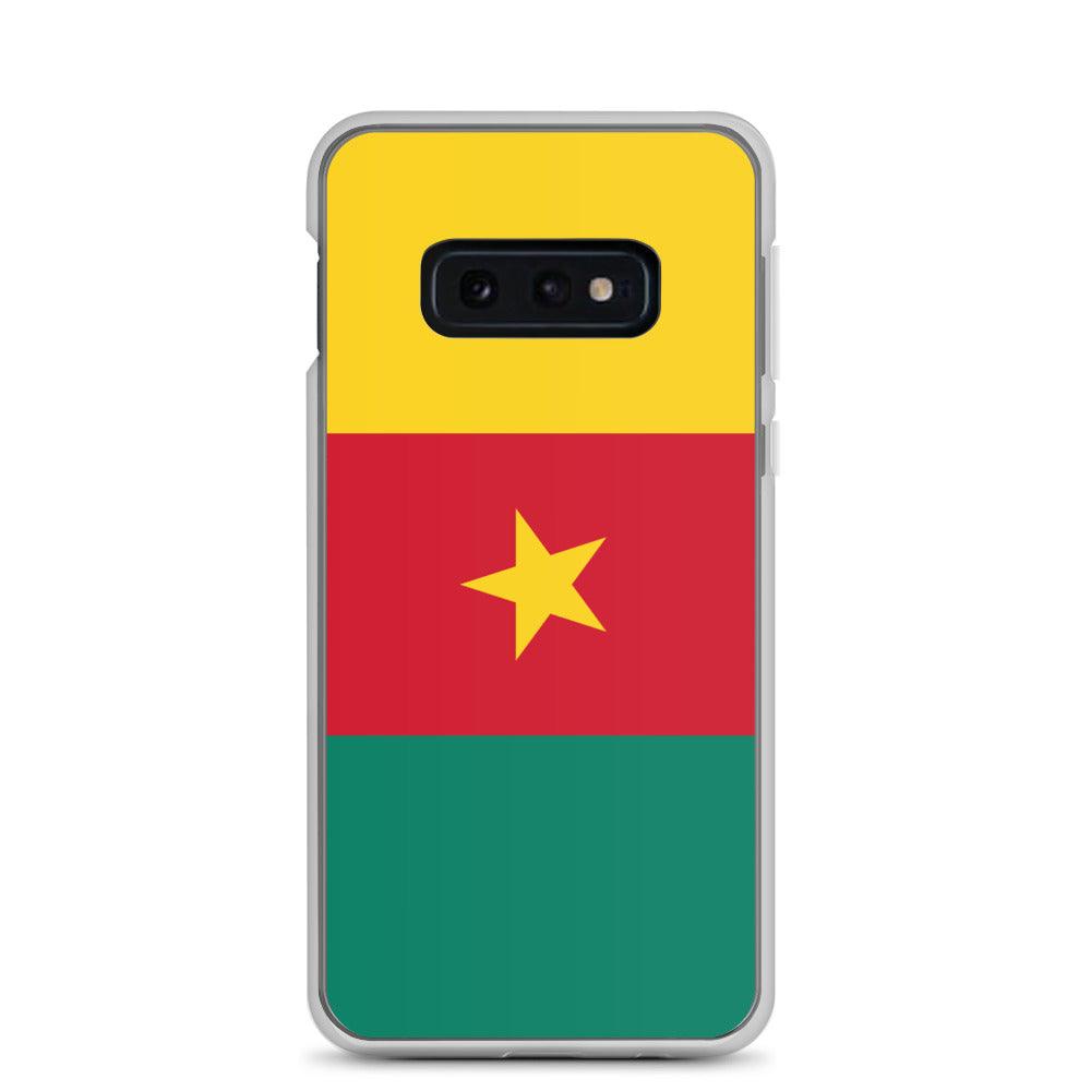 Coque de téléphone avec le drapeau du Cameroun, en TPU flexible, offrant une protection élégante et durable.