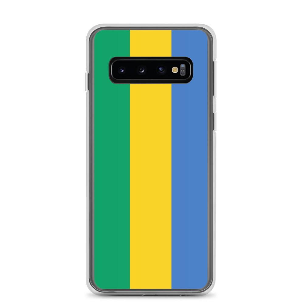Coque de téléphone avec le drapeau du Gabon, en TPU, offrant une protection et un design élégant.