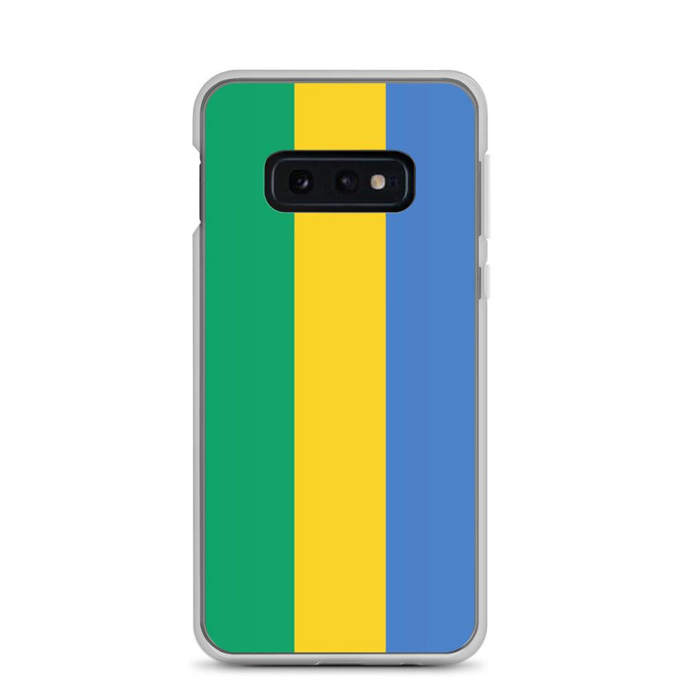 Coque de téléphone avec le drapeau du Gabon, en TPU, offrant une protection et un design élégant.