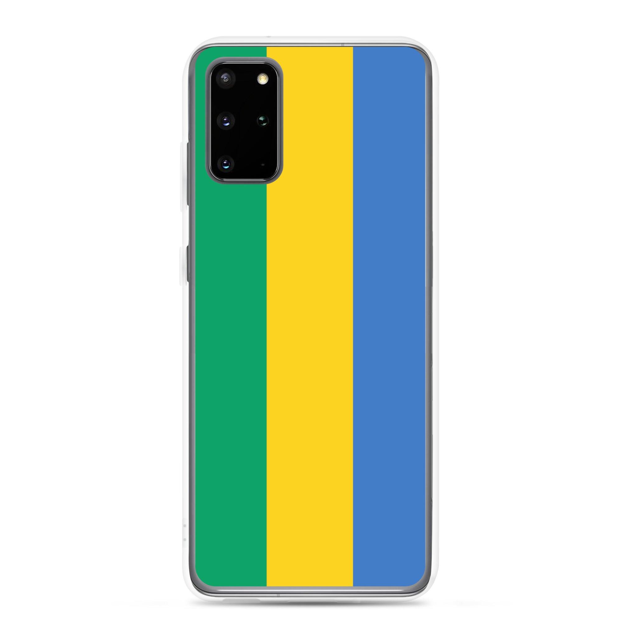 Coque de téléphone avec le drapeau du Gabon, en TPU, offrant une protection et un design élégant.