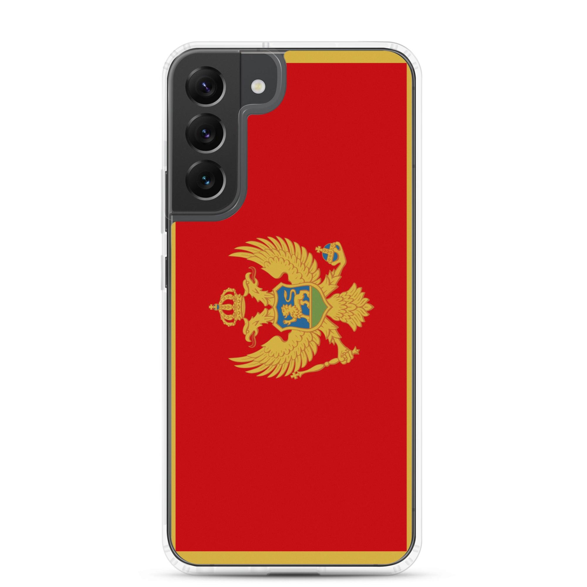 Coque de téléphone avec le drapeau du Monténégro, en TPU, offrant protection et style.