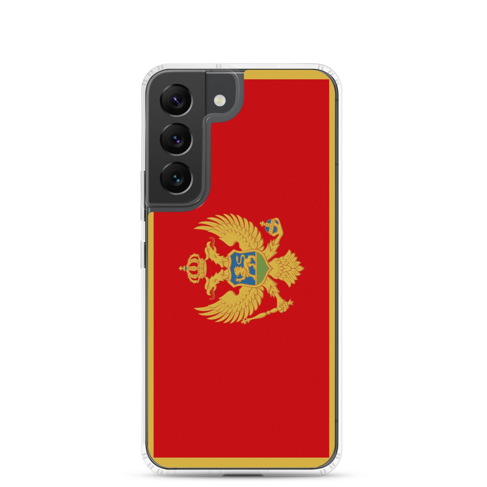 Coque de téléphone avec le drapeau du Monténégro, en TPU, offrant protection et style.