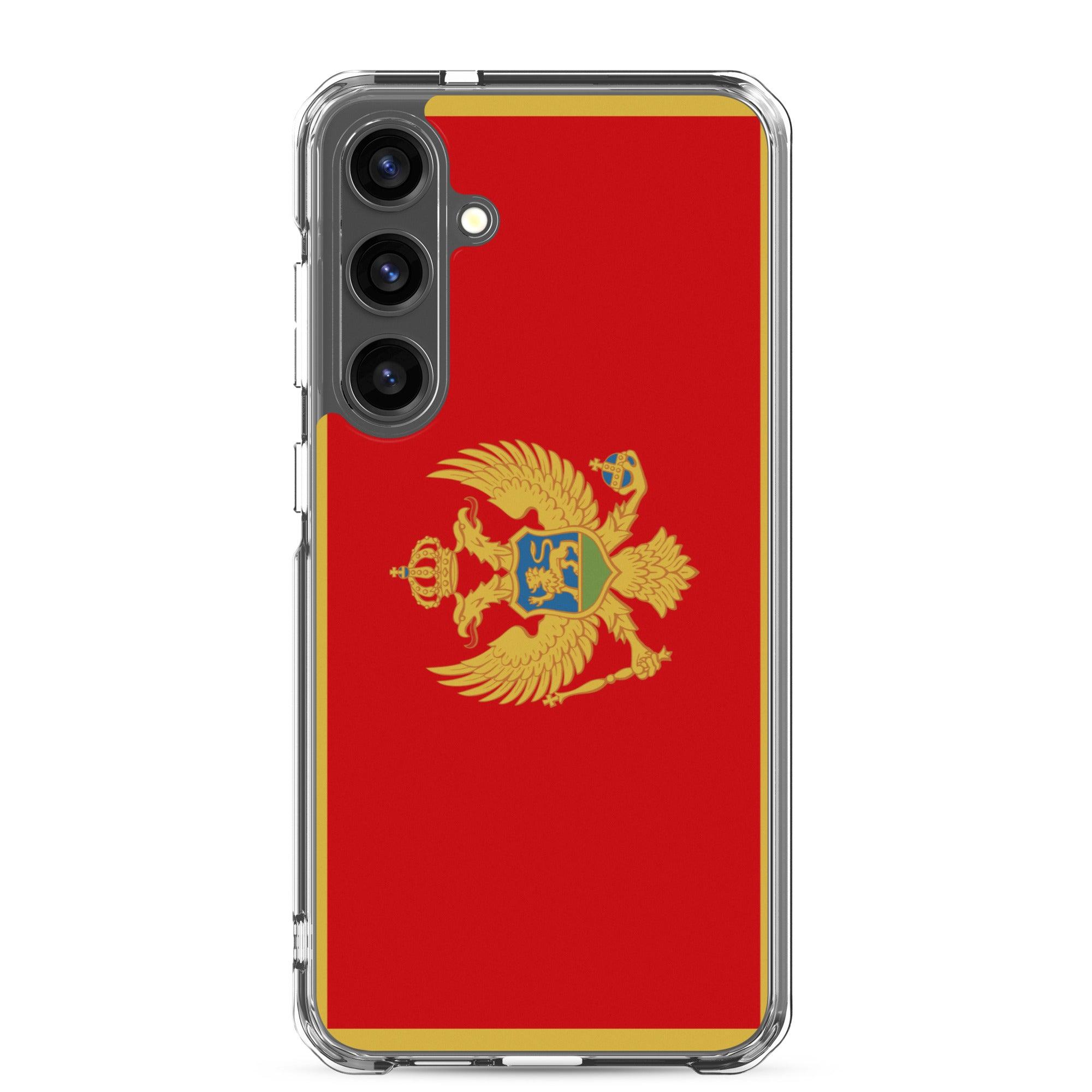Coque de téléphone avec le drapeau du Monténégro, en TPU, offrant protection et style.