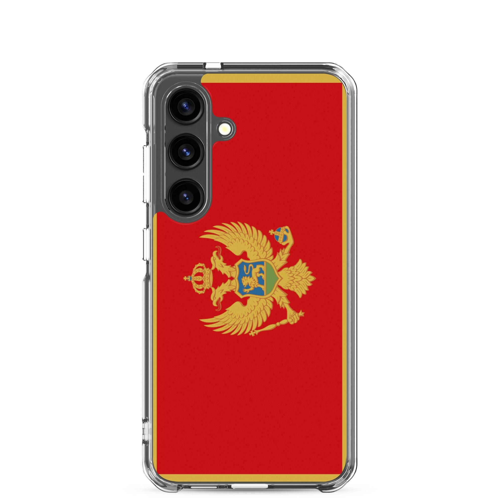 Coque de téléphone avec le drapeau du Monténégro, en TPU, offrant protection et style.