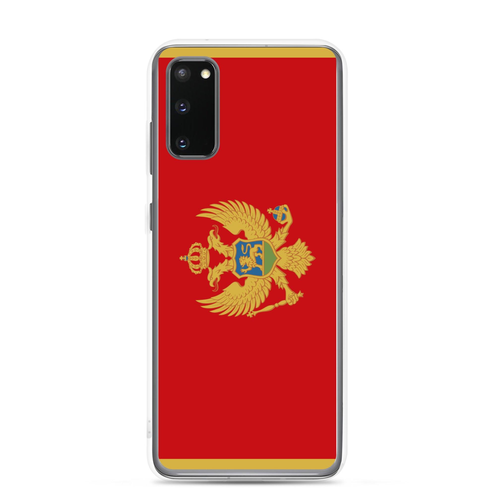 Coque de téléphone avec le drapeau du Monténégro, en TPU, offrant protection et style.