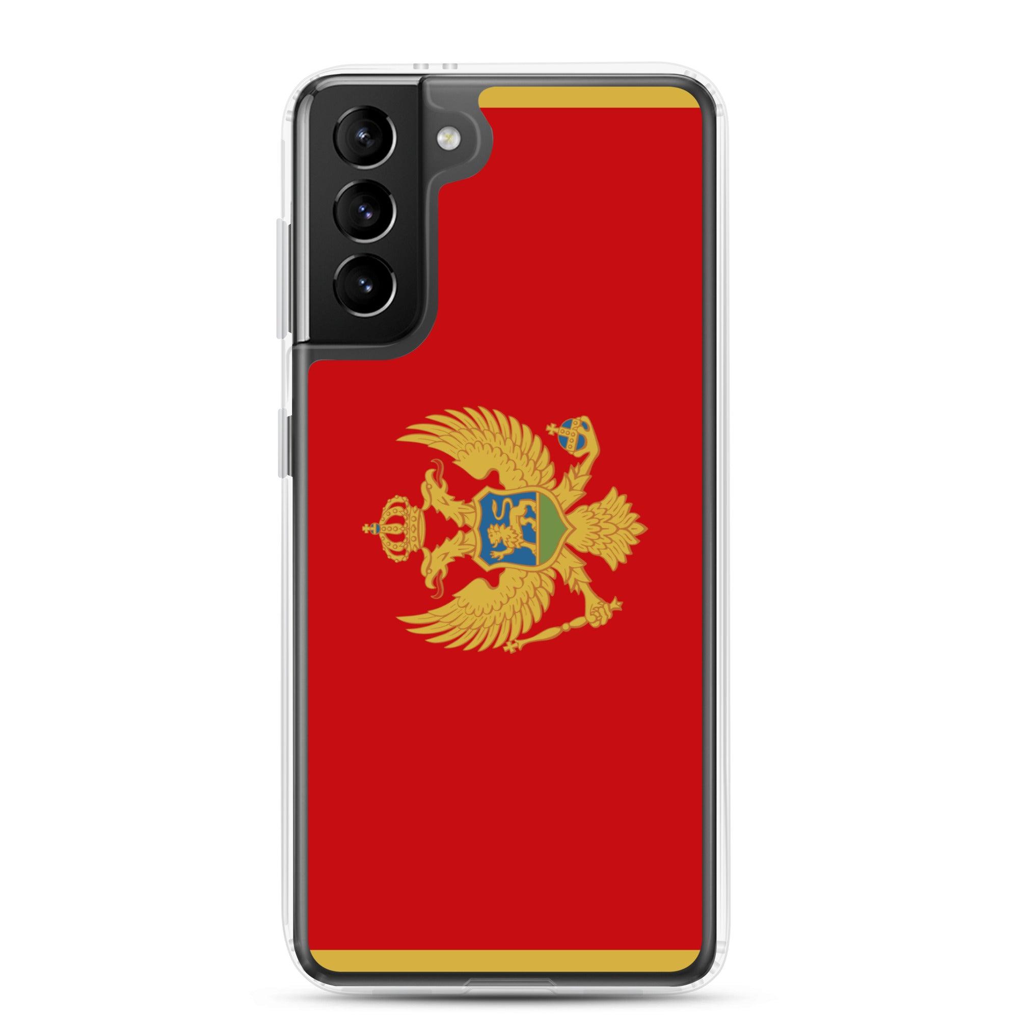 Coque de téléphone avec le drapeau du Monténégro, en TPU, offrant protection et style.