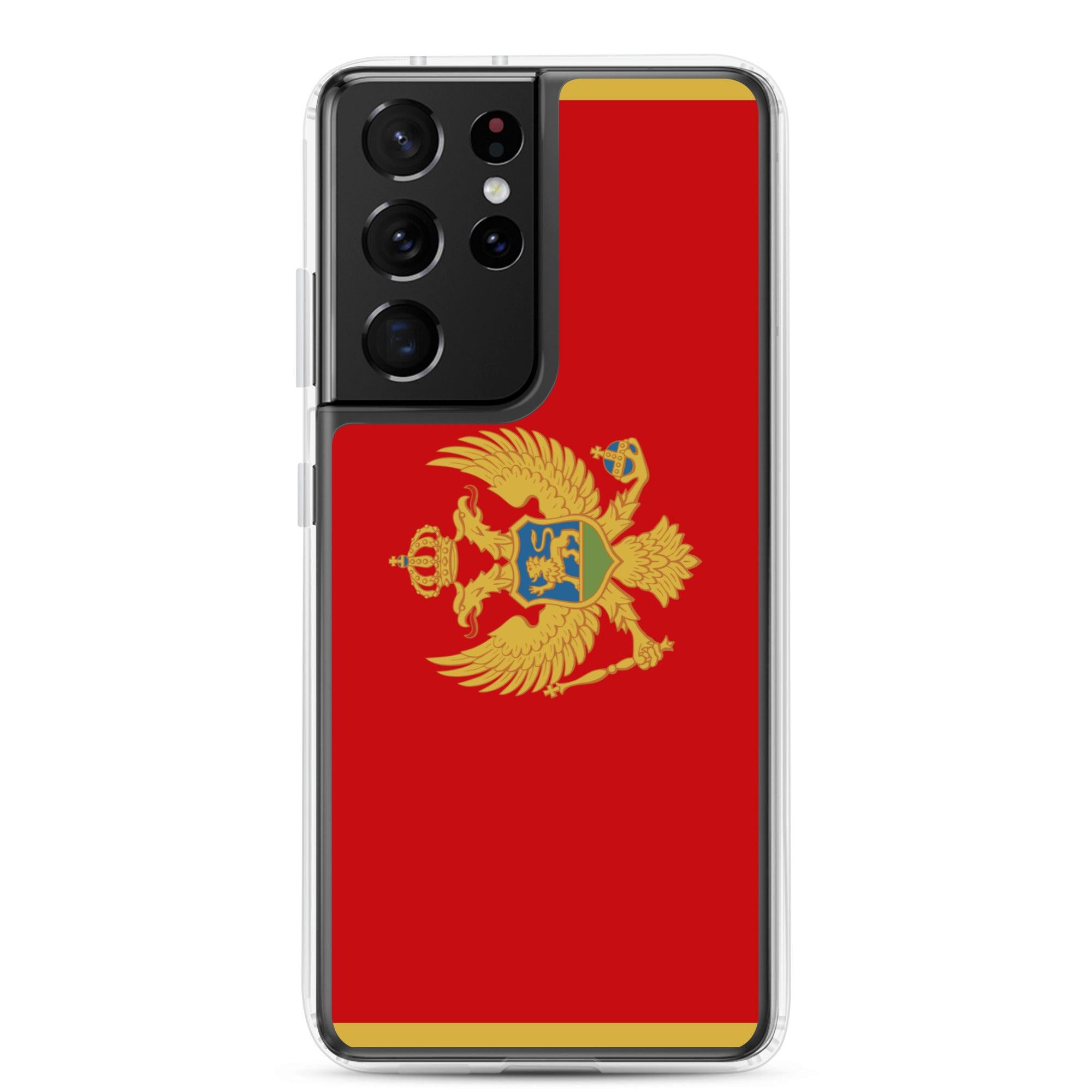 Coque de téléphone avec le drapeau du Monténégro, en TPU, offrant protection et style.