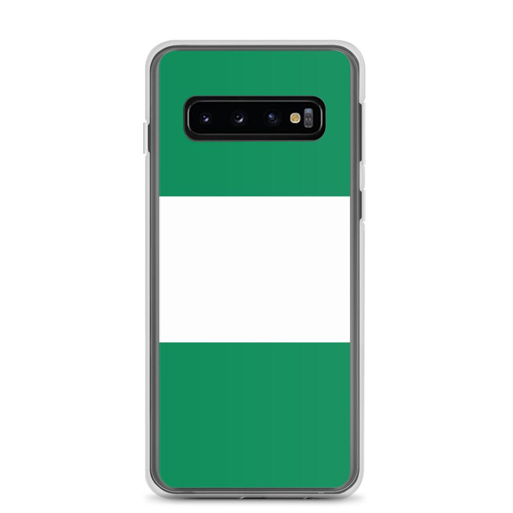 Coque de téléphone avec le drapeau du Nigeria, en TPU, offrant une protection élégante et durable.