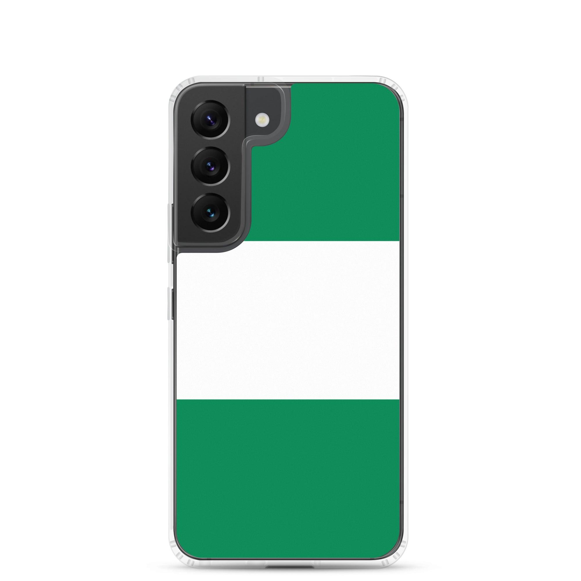 Coque de téléphone avec le drapeau du Nigeria, en TPU, offrant une protection élégante et durable.