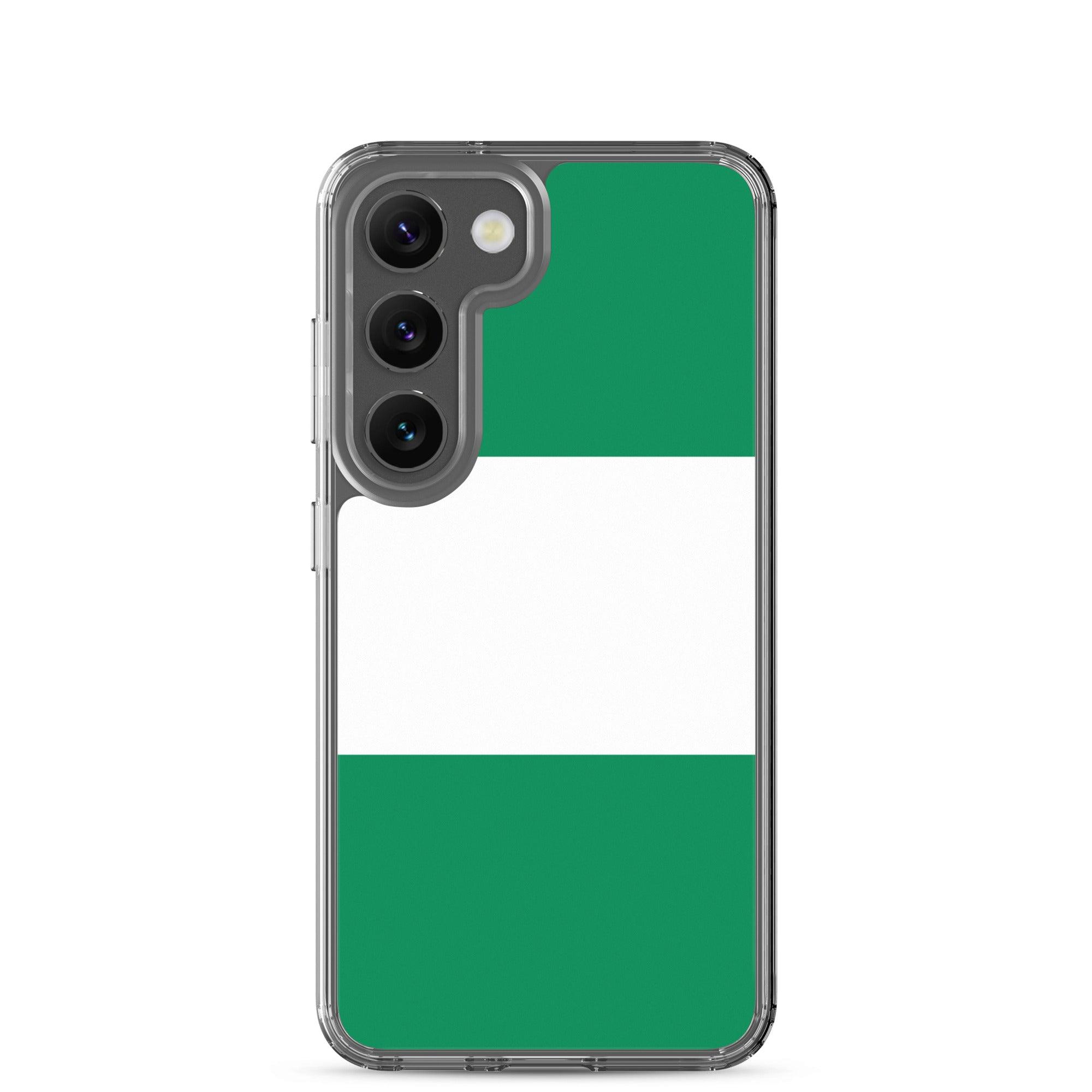 Coque de téléphone avec le drapeau du Nigeria, en TPU, offrant une protection élégante et durable.
