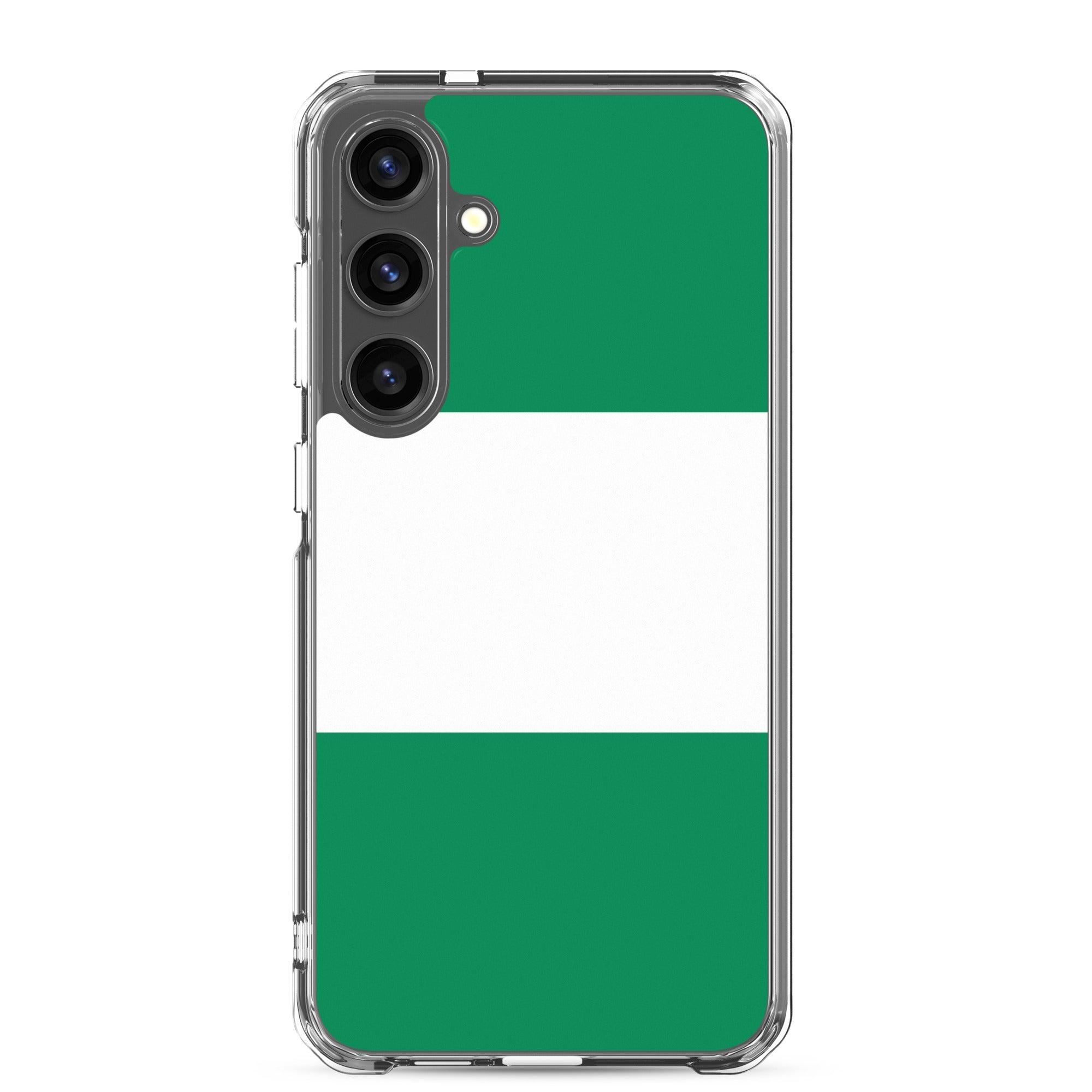 Coque de téléphone avec le drapeau du Nigeria, en TPU, offrant une protection élégante et durable.