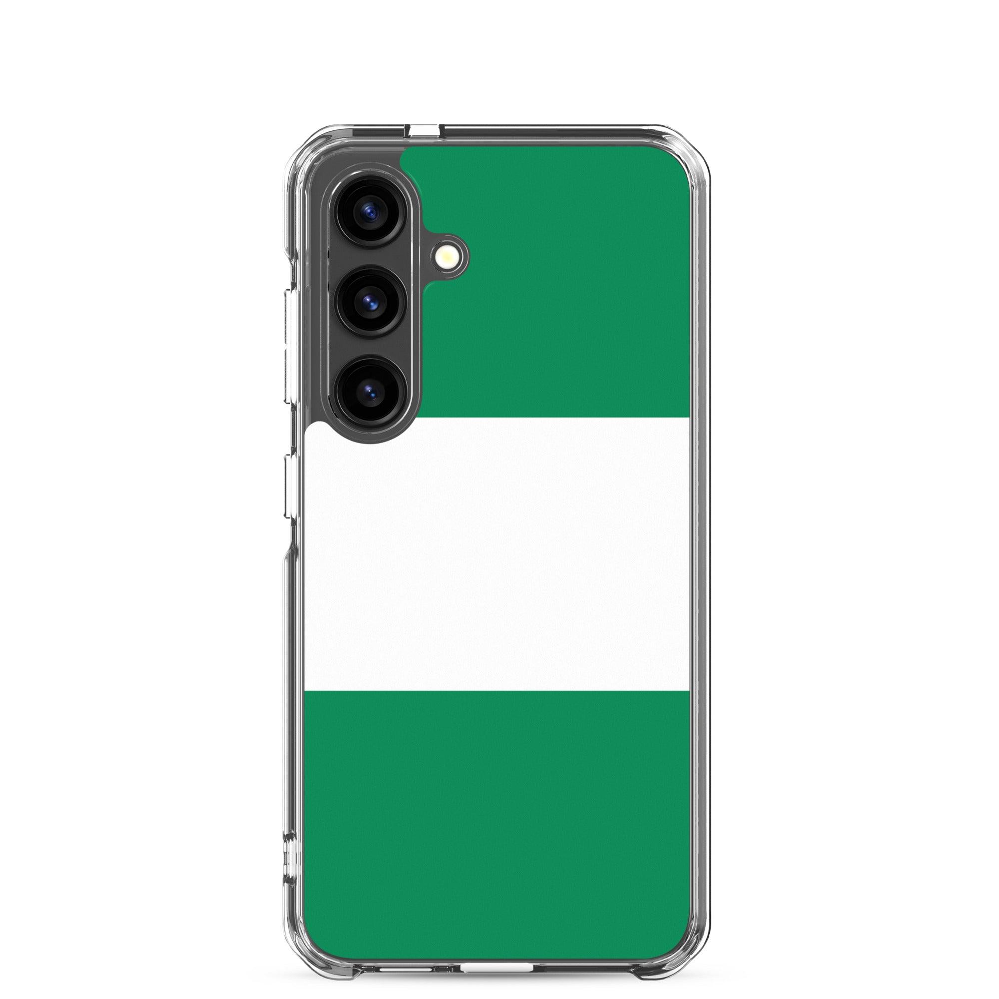 Coque de téléphone avec le drapeau du Nigeria, en TPU, offrant une protection élégante et durable.