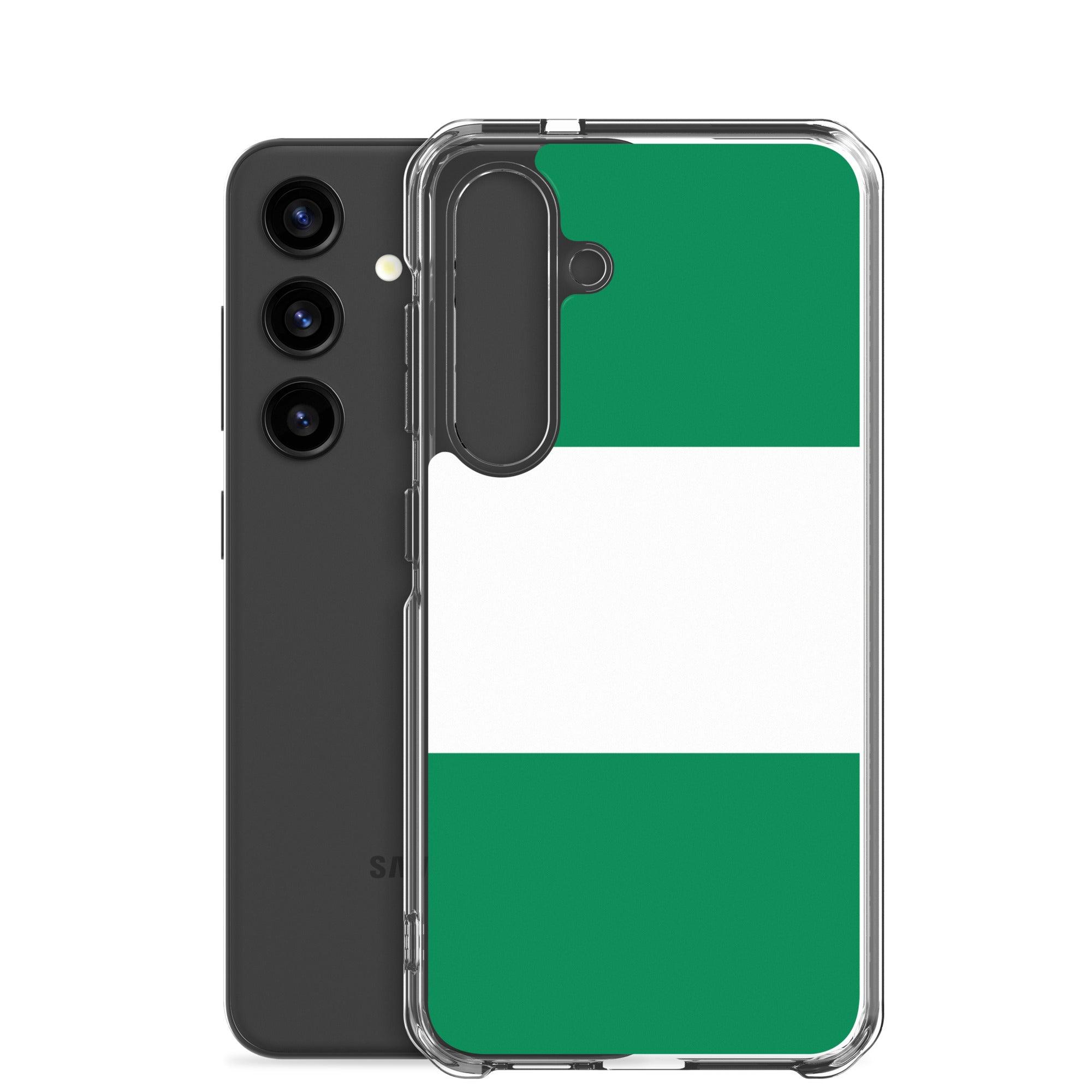 Coque de téléphone avec le drapeau du Nigeria, en TPU, offrant une protection élégante et durable.
