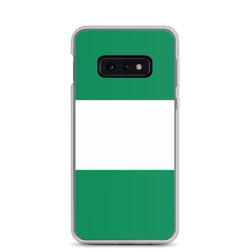 Coque de téléphone avec le drapeau du Nigeria, en TPU, offrant une protection élégante et durable.