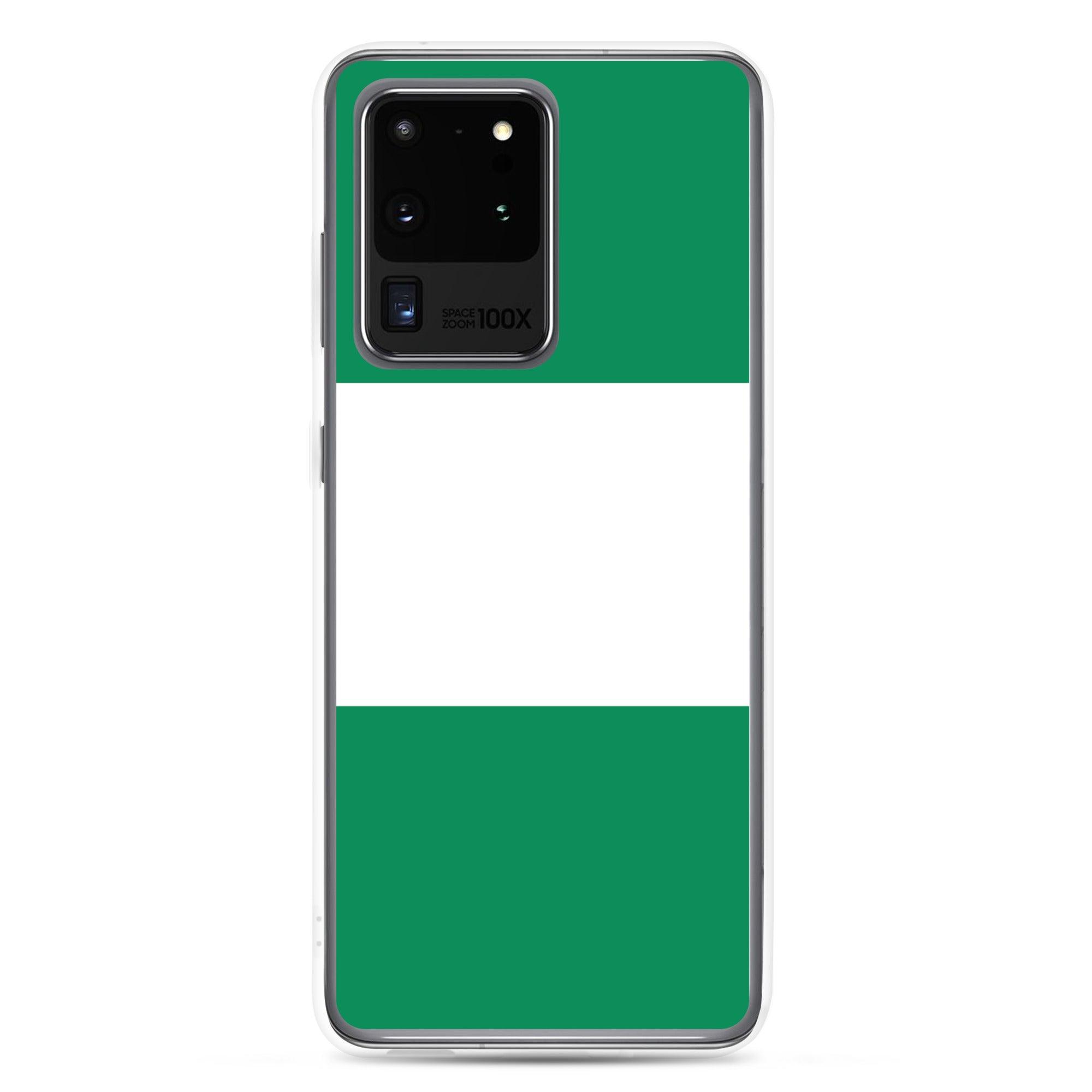 Coque de téléphone avec le drapeau du Nigeria, en TPU, offrant une protection élégante et durable.