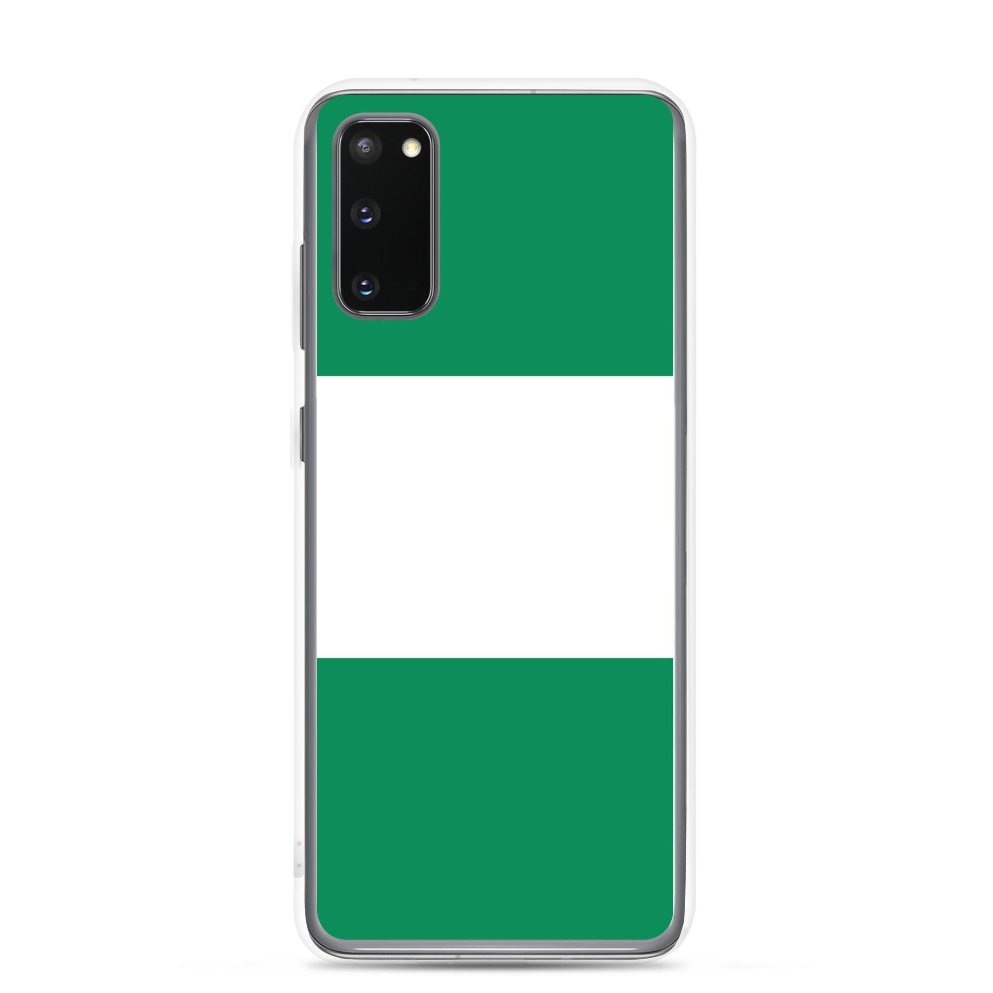 Coque de téléphone avec le drapeau du Nigeria, en TPU, offrant une protection élégante et durable.