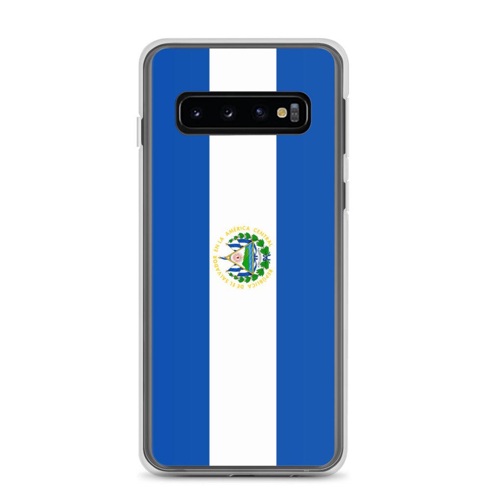 Coque de téléphone avec le drapeau du Salvador, en TPU, offrant une protection et un design élégant.