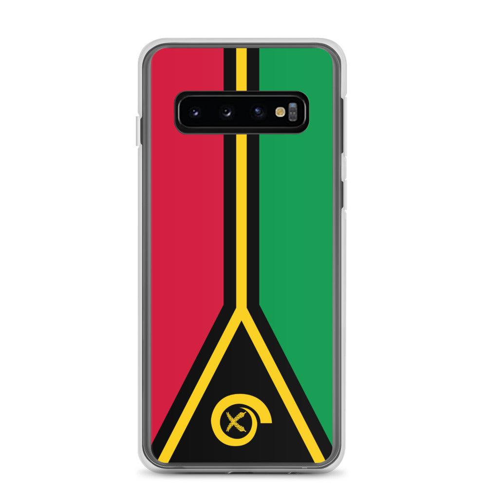 Coque de téléphone avec le drapeau du Vanuatu, en TPU, offrant une protection élégante et durable.