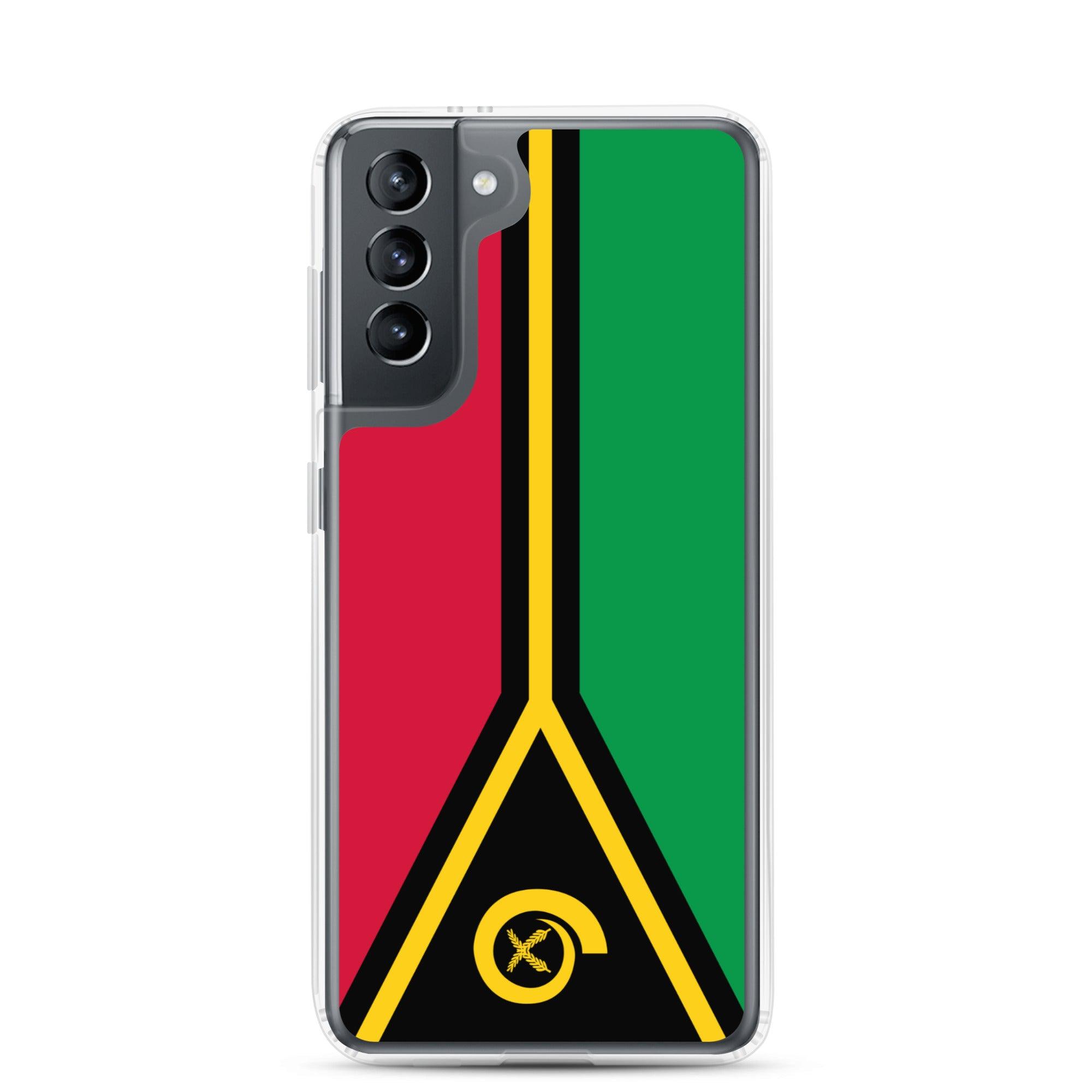 Coque de téléphone avec le drapeau du Vanuatu, en TPU, offrant une protection élégante et durable.