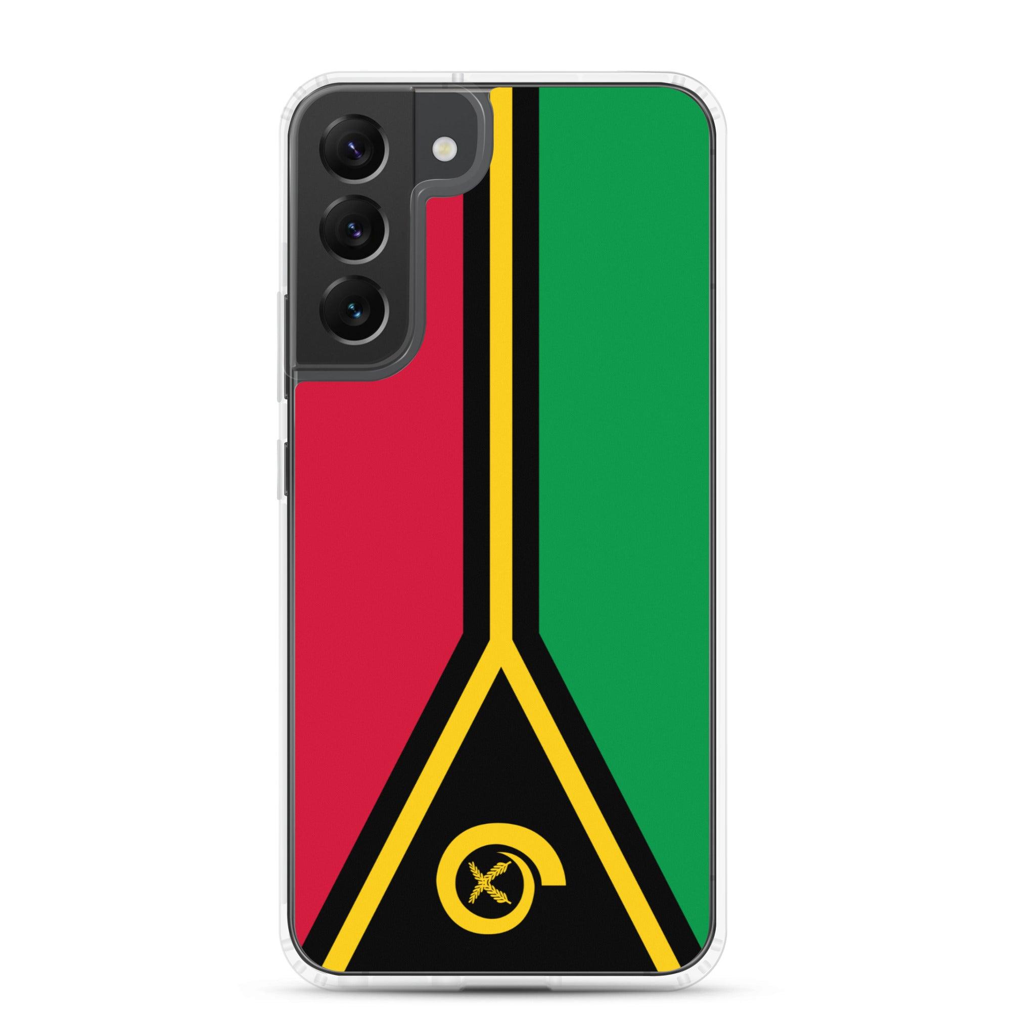 Coque de téléphone avec le drapeau du Vanuatu, en TPU, offrant une protection élégante et durable.