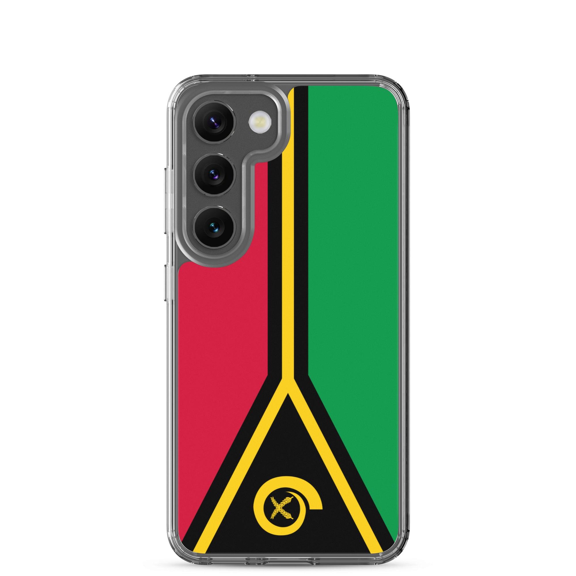 Coque de téléphone avec le drapeau du Vanuatu, en TPU, offrant une protection élégante et durable.