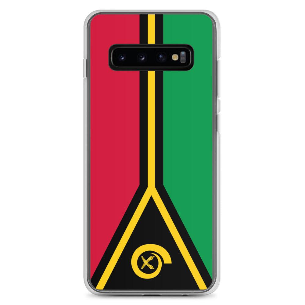 Coque de téléphone avec le drapeau du Vanuatu, en TPU, offrant une protection élégante et durable.
