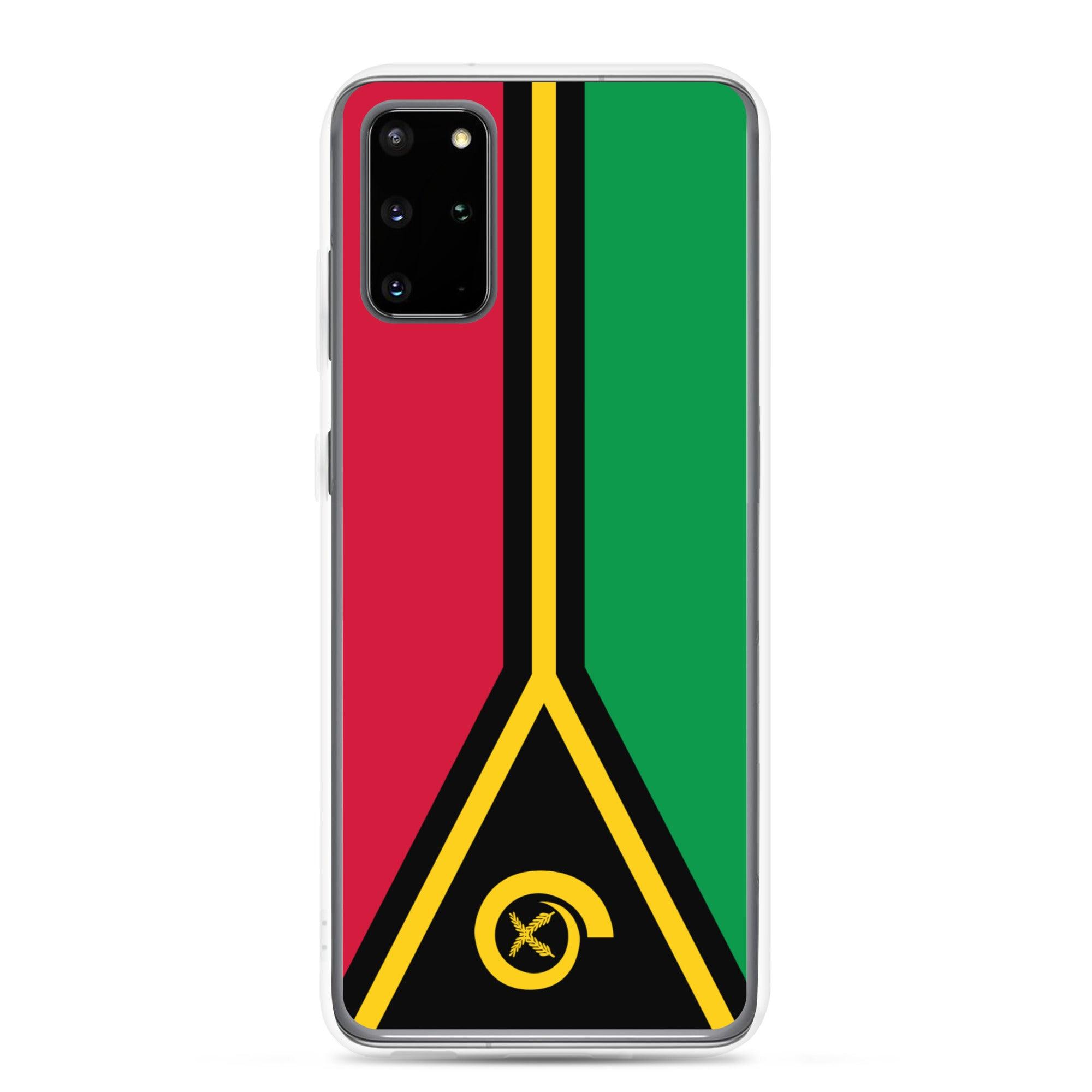 Coque de téléphone avec le drapeau du Vanuatu, en TPU, offrant une protection élégante et durable.