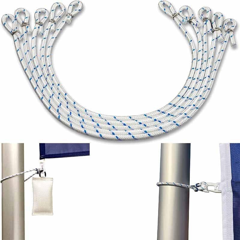 Corde de fixation de drapeau en polypropylène avec boucle en aluminium, idéale pour mâts jusqu'à 100 mm de diamètre.