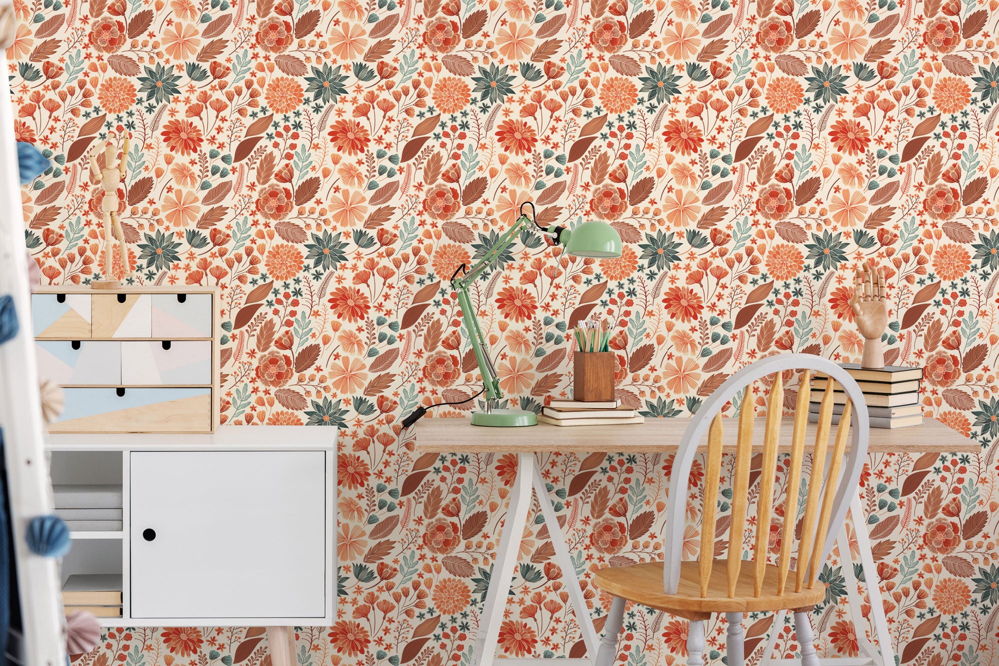 Cornucopia Wallpaper featuring vibrant colors and modern design, perfect for home decor.