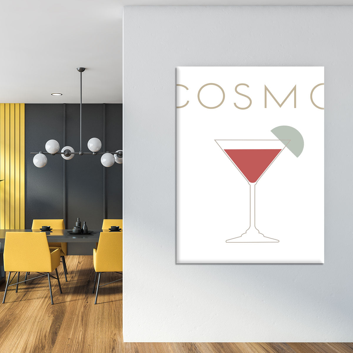 A vibrant Cosmopolitan Canvas Print showcasing modern art and nature themes, perfect for home or office decor.