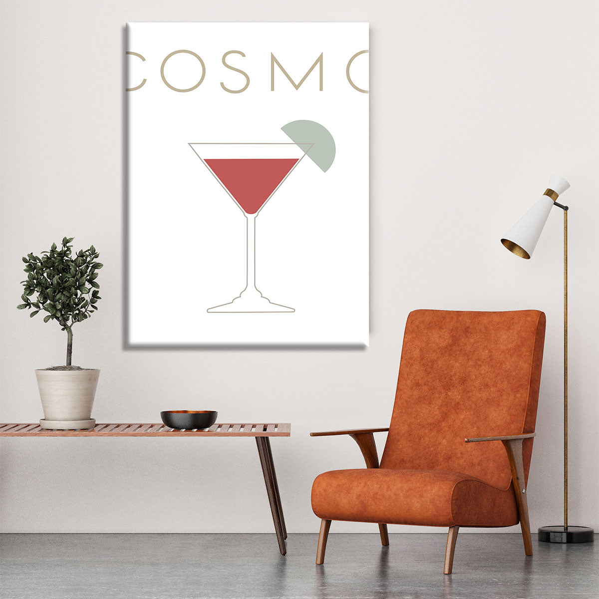 A vibrant Cosmopolitan Canvas Print showcasing modern art and nature themes, perfect for home or office decor.
