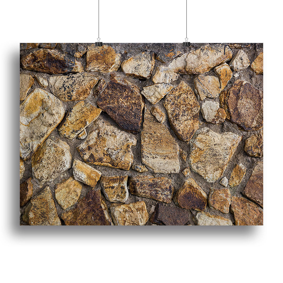 A detailed canvas print featuring a cracked brick wall background, showcasing urban aesthetics and texture.