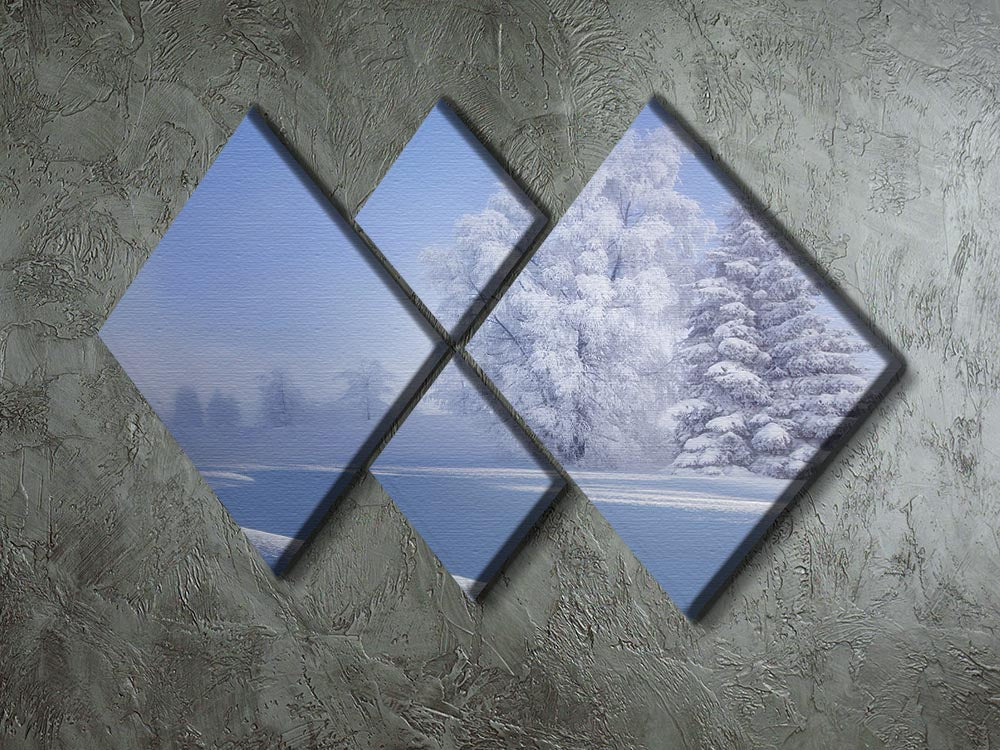 Crispy Morning 4 Square Multi Panel Canvas featuring a vibrant and harmonious design divided into four equal square sections.