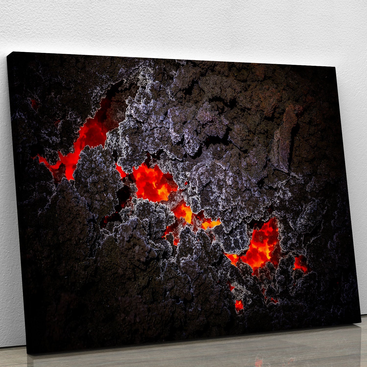A vibrant Crystallization Canvas Print showcasing abstract designs in rich colors, perfect for modern decor.