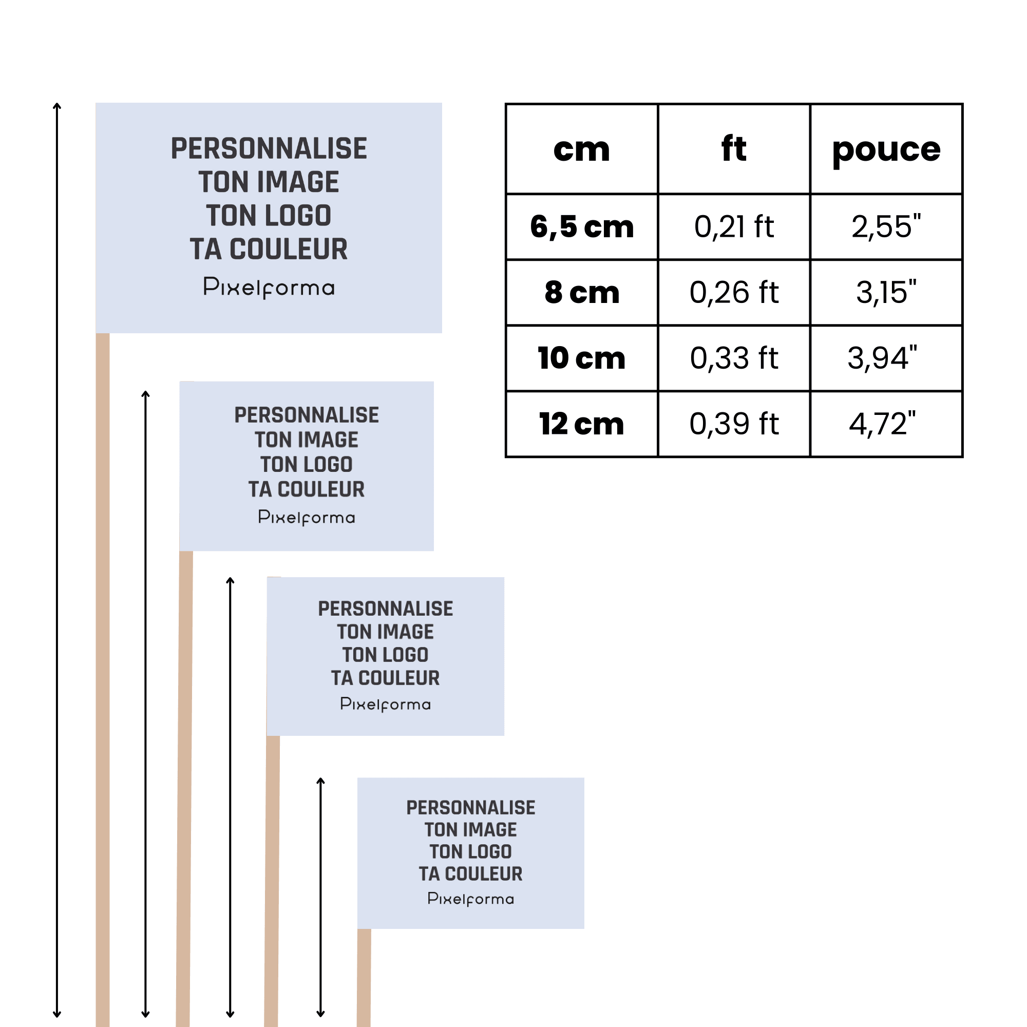 Cure-dents ronds du drapeau de la Géorgie en bambou, disponibles en plusieurs tailles, parfaits pour les cocktails et desserts.