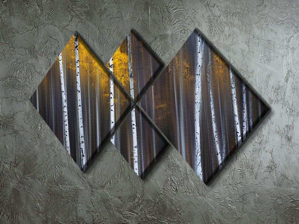 A beautiful 4-square multi panel canvas artwork depicting a fall scene with vibrant colors and intricate details, perfect for home decor.