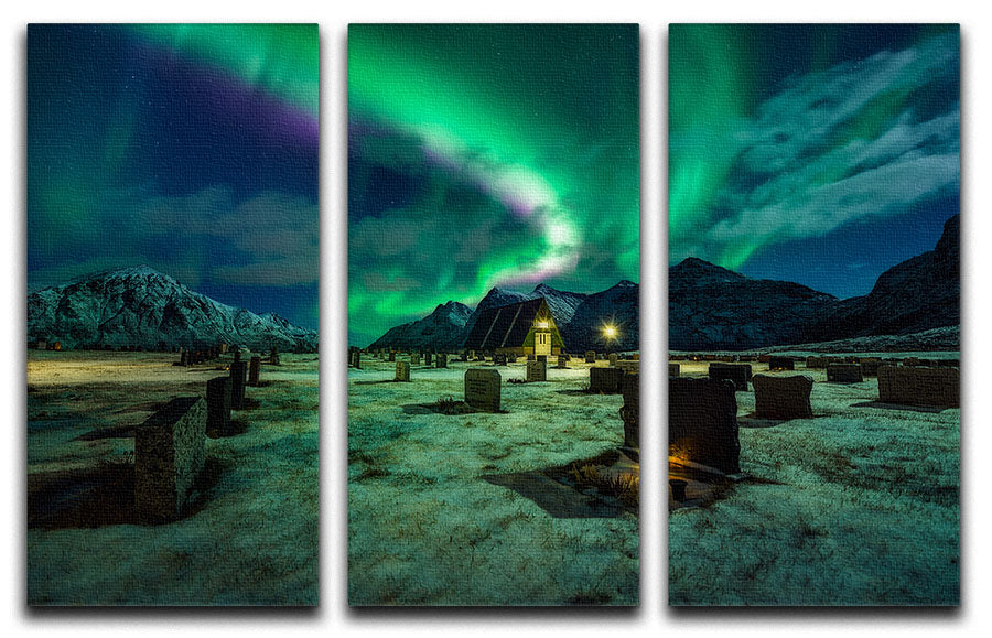 Dacing All Night Long II 3 Split Panel Canvas Print featuring vibrant colors and dynamic design across three panels.