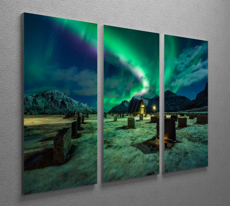 Dacing All Night Long II 3 Split Panel Canvas Print featuring vibrant colors and dynamic design across three panels.