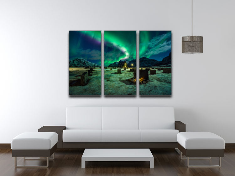 Dacing All Night Long II 3 Split Panel Canvas Print featuring vibrant colors and dynamic design across three panels.