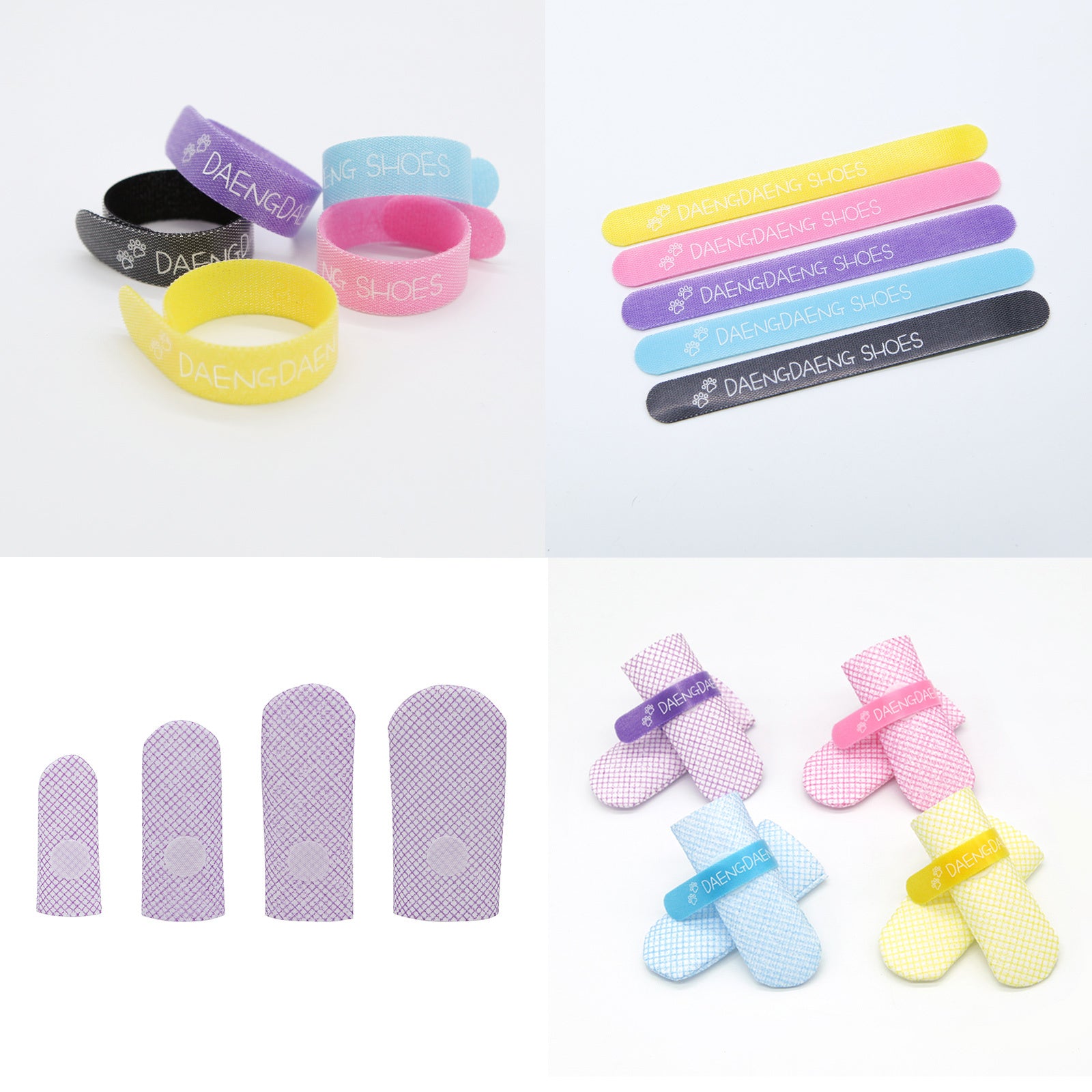 Daeng Daeng pink disposable dog shoes, waterproof and anti-slip, designed for comfort and safety.